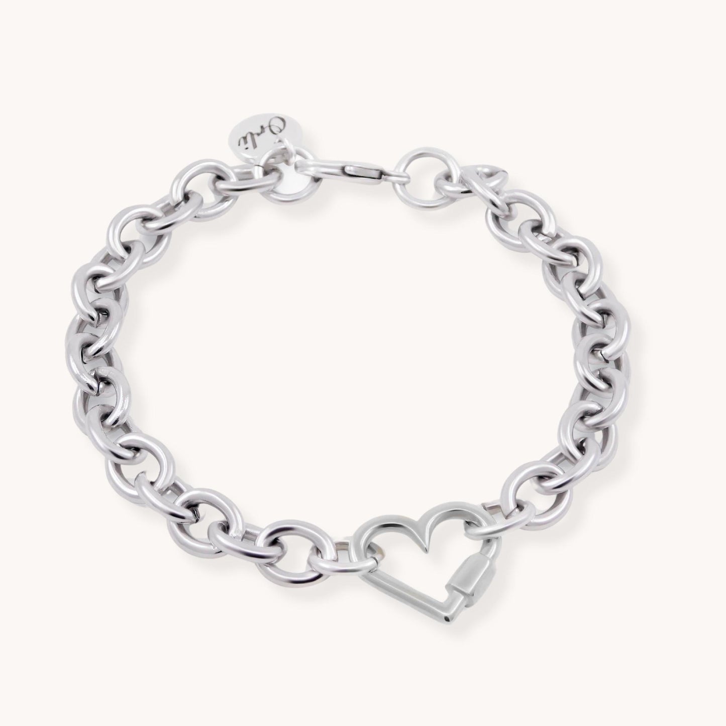 30B2200 - Chunky Heart Lock Bracelet