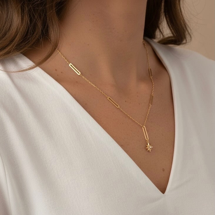 30N1812G - Starburst Necklace, Gold