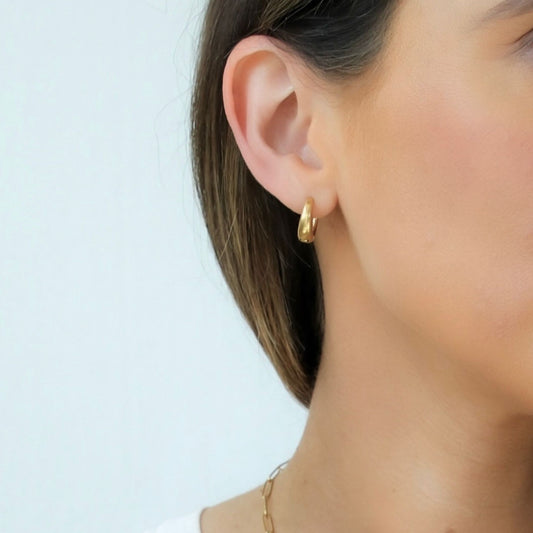 30E3114G - Atlas Chunky Hoops, Gold