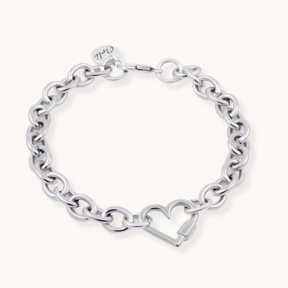 30B2200 - Chunky Heart Lock Bracelet