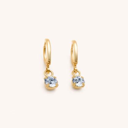 30E3185G - Birthstone Huggie Hoops, Gold