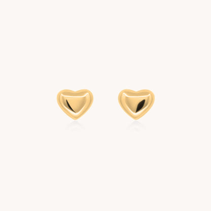 30E3309G - Mini Heart Stud Earrings, Gold
