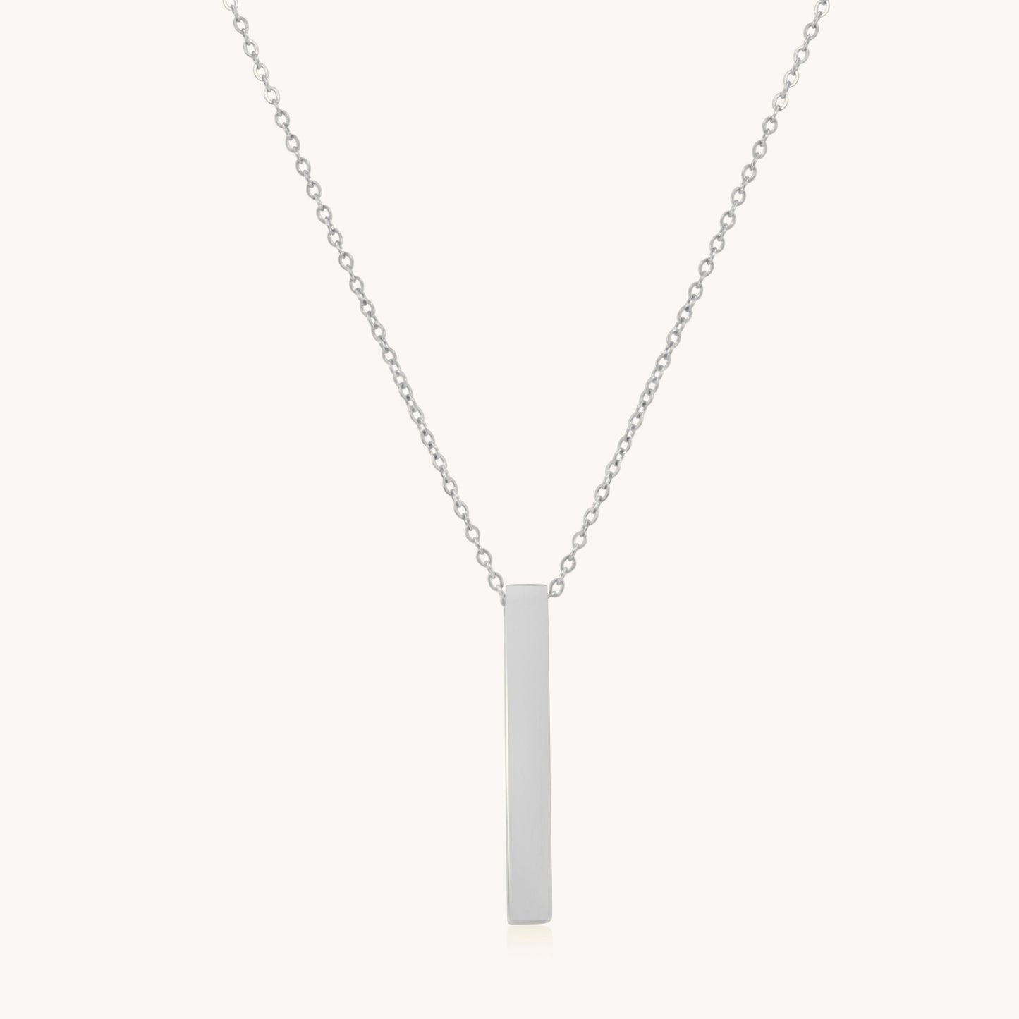 30N1601 - Bar Pendant Fine Necklace, Silver