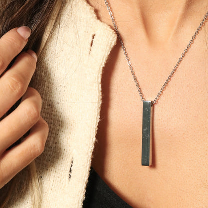 30N1601 - Bar Pendant Fine Necklace, Silver