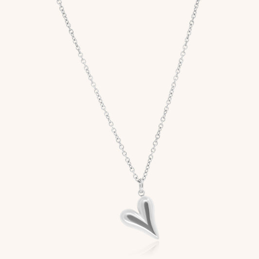 30N1620 - Celine Heart Fine Necklace, Silver
