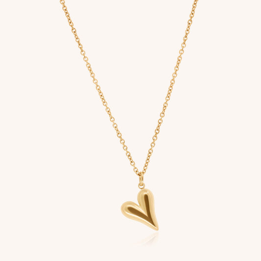 30N1620G - Celine Heart Fine Necklace, Gold