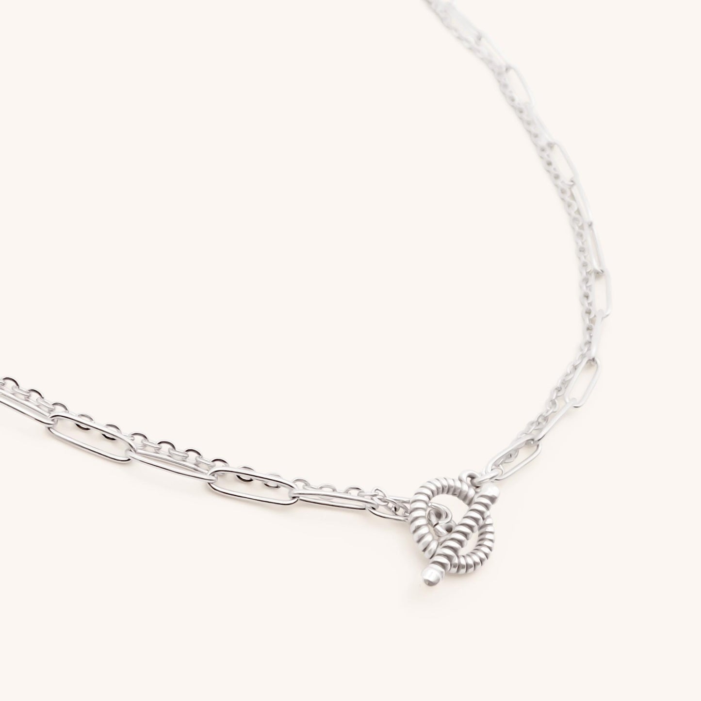 30N1807 - Willow T-Bar Necklace, Silver