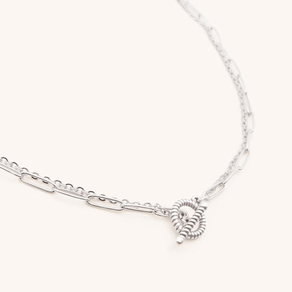 30N1807 - Willow T-Bar Necklace, Silver