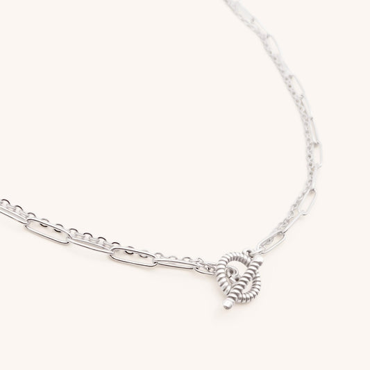 30N1807 - Willow T-Bar Necklace, Silver