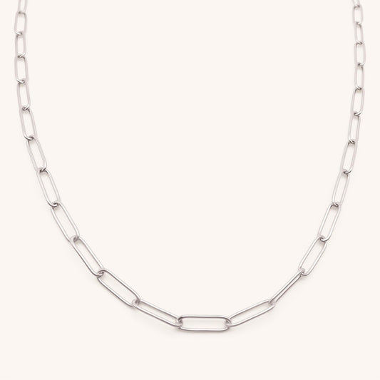 30N1825 - Paperclip Necklace, Silver
