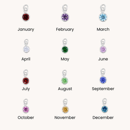 30R5109 - Twin Birthstone Ring, Silver