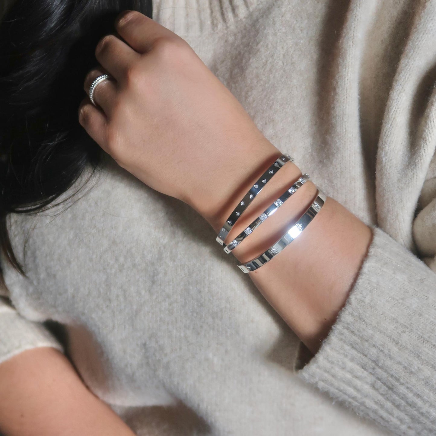 30B9006 - Kirstie Square Crystal Bangle