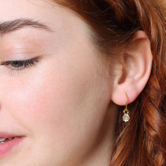 30E3185G - Birthstone Huggie Hoops, Gold