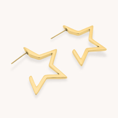 30E3352G - Star Hoops, Gold