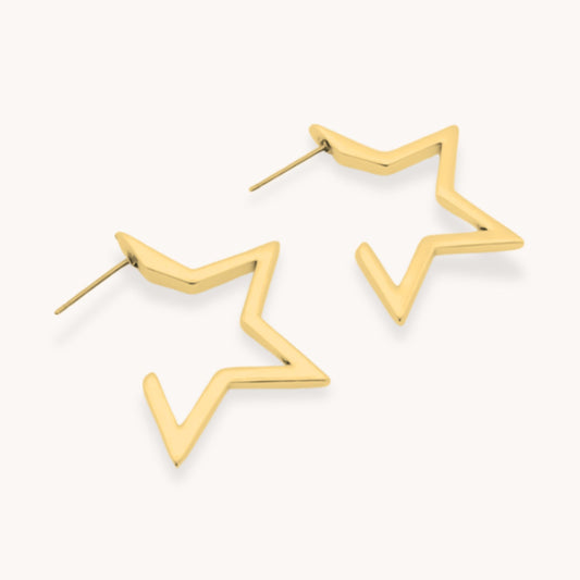30E3352G - Star Hoops, Gold