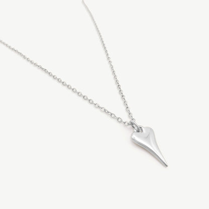 30N1617 - Mini Hourglass Heart Fine Chain Necklace, Silver