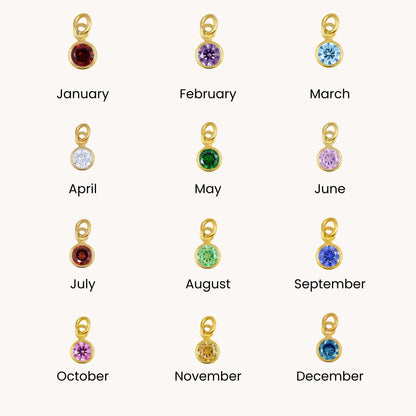 30N1869G - Classic Heart & Birthstone Long Link Necklace in Gold