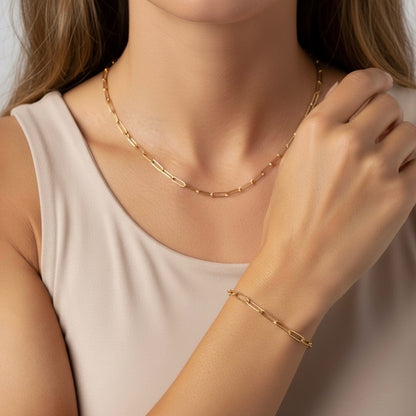 30B2811G - Paperclip Bracelet, Gold