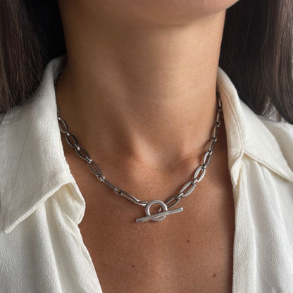 30N1888 - Long Link T-bar Necklace